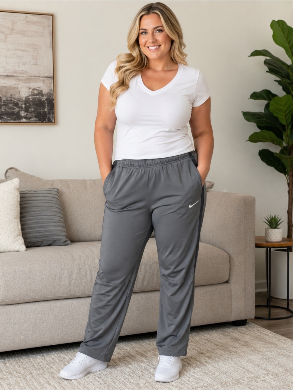 Nike Epic Dri-FIT Size XL Gray Training Pants Athletic Joggers NWT Pockets
